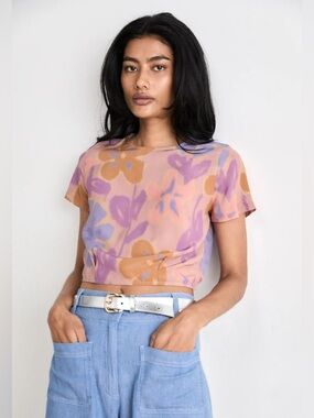 SESSUN Lalla Sunset Blouse Purple Large